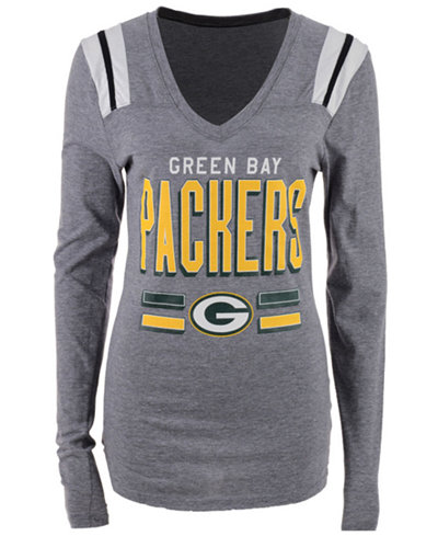 5th & Ocean Women's Green Bay Packers Free Kick Long-Sleeve T-Shirt