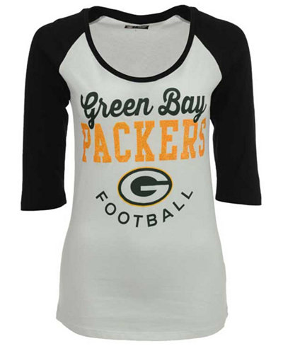 5th & Ocean Women's Green Bay Packers Side Zone Raglan T-Shirt
