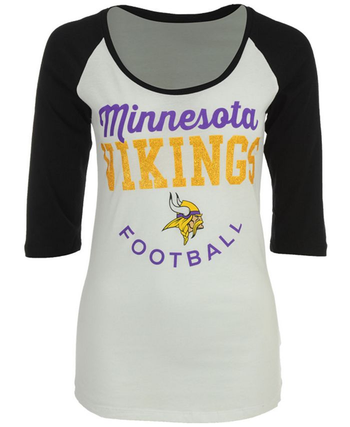 5th & Ocean Women's Minnesota Vikings Side Zone Raglan T-Shirt - Macy's