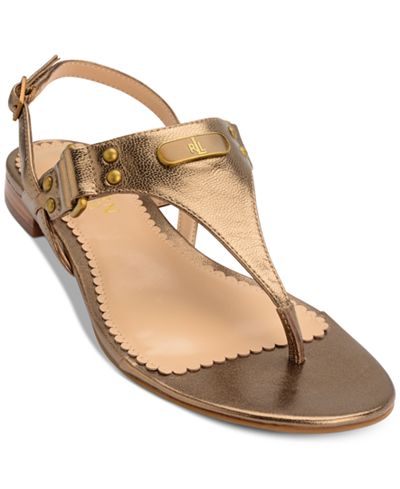 ralph lauren t strap sandals