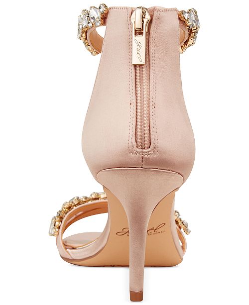 caroline embellished strap evening shoe