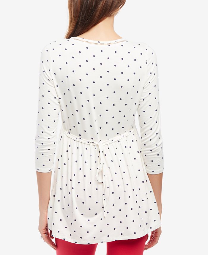 Maternity Blue Polka Top