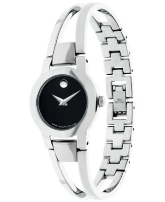 Movado Women's Amorosa Stainless Steel Bangle Bracelet Watch 24mm 0604759