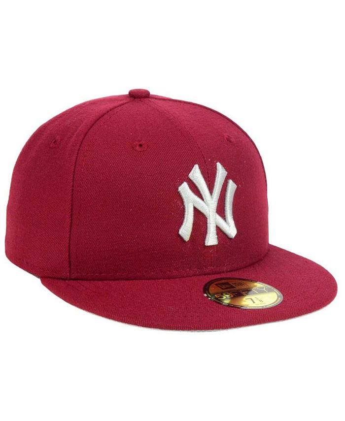 New Era New York Yankees Cardinal Gray 59FIFTY Cap - Macy's