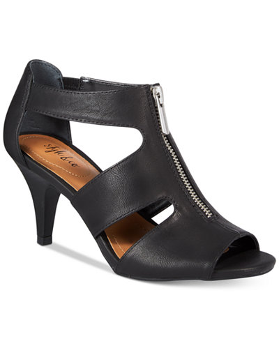 Style & Co Halinaa Zip-Up Dress Sandals, Only at Macy's - Sandals ...