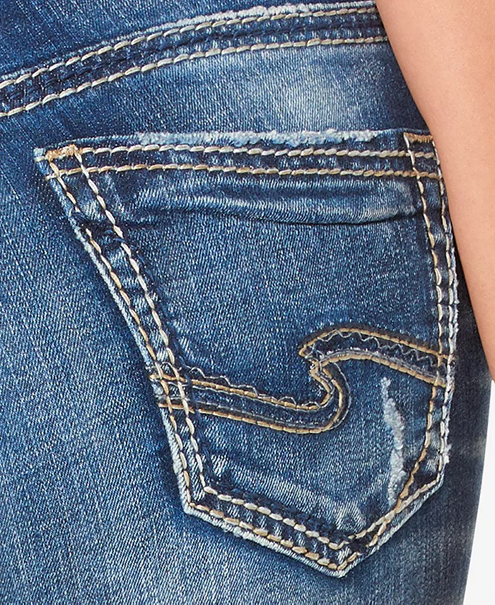 Mid Rise Distressed Girlfriend Jeans - thumbnail 3