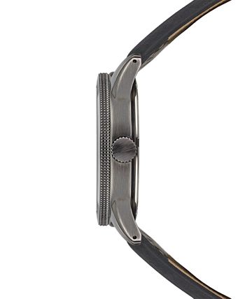 Seiko Men s Recraft Solar Black Leather Strap Watch 43mm SNE447