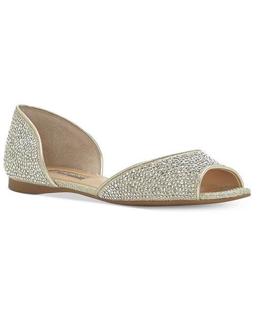 INC International Concepts I.N.C. Women's Elsah Embellished d'Orsay Flats, Created for Macy's