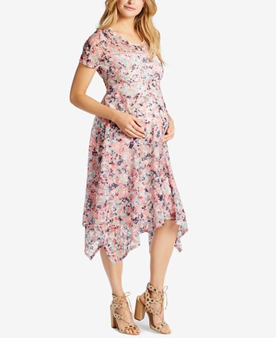 Motherhood Maternity Handkerchief-Hem Dress