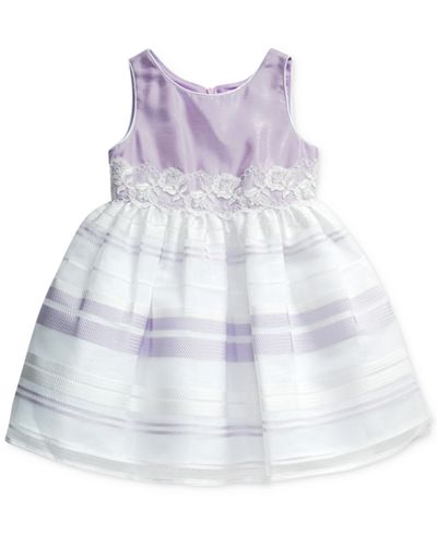 Sweet Heart Rose Organza Illusion Dress, Little Girls (2-6X)