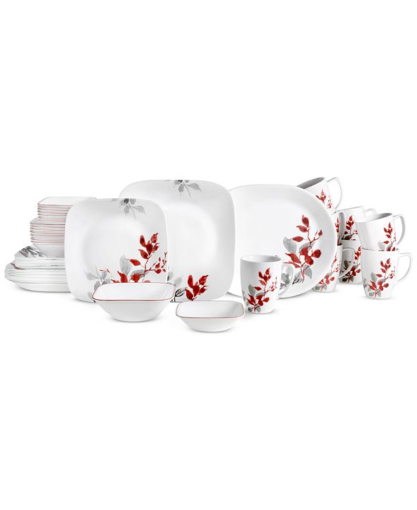 Corelle Kyoto Leaves 42Pc. Set, Service for 8 & Reviews Dinnerware