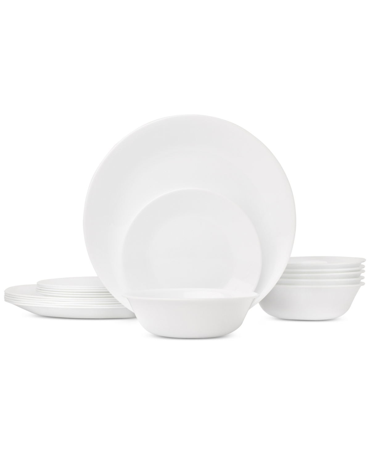 Livingware 18-Piece Dinnerware Set, Service for 6 - White