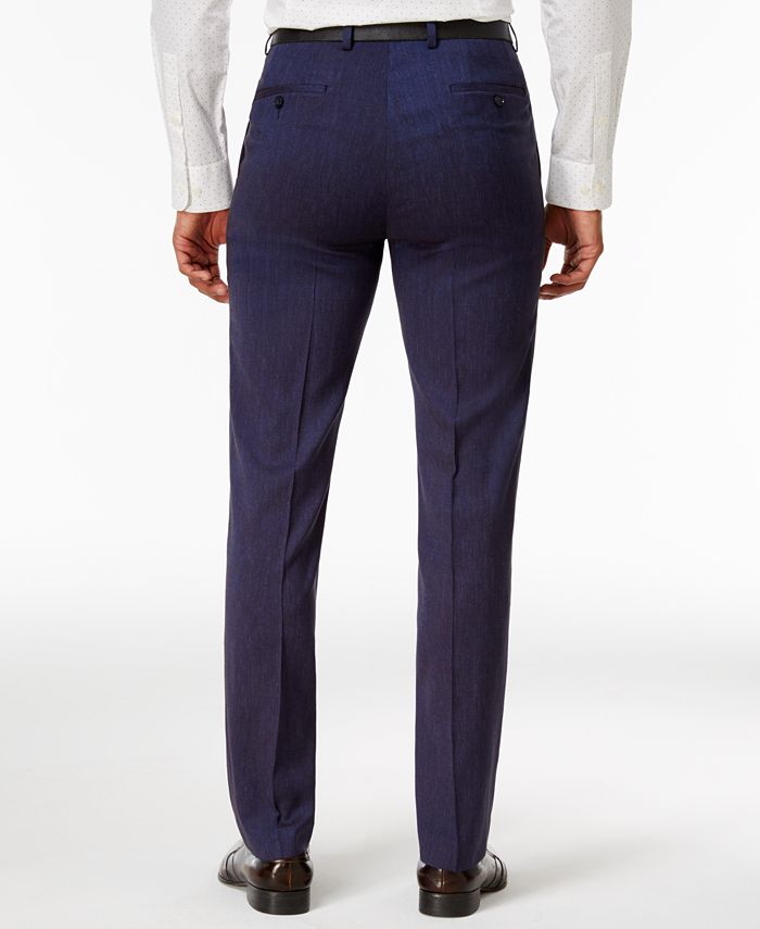 Sean John Men's Classic-Fit Blue Solid Suit Pants - Macy's