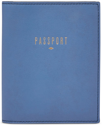 Fossil Travel RFID Leather Passport Holder