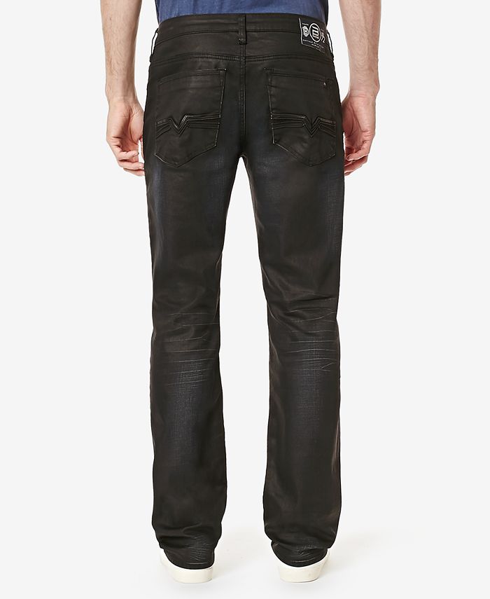 Buffalo David Bitton Men's Six-X Slim-Straight Fit Dark Coated Jeans ...