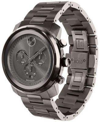 Movado Men's Swiss Chronograph Bold Gunmetal Ion-Plated Stainless
