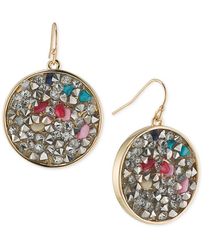 ABS by Allen Schwartz GoldTone Mixed Stone Drop Earrings Macy's