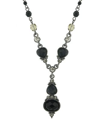 2028 Necklace, Black Stone Y - Jewelry & Watches - Macy's