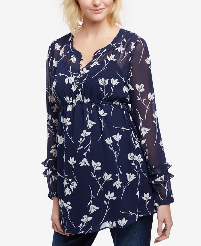 Motherhood Maternity FloralPrint Tunic Macy's