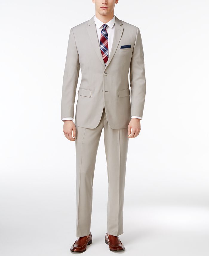 Perry Ellis Portfolio Men's SlimFit Stone Comfort Stretch Suit Macy's