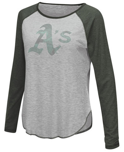 Touch by Alyssa Milano Women's Oakland Athletics Line Drive Long Sleeve T-Shirt