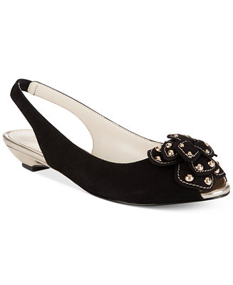 Anne Klein Farrah Slingback Embellished Sandals - Macy's