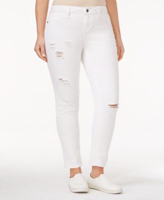 Sophie Ripped White Wash Skinny Jeans 