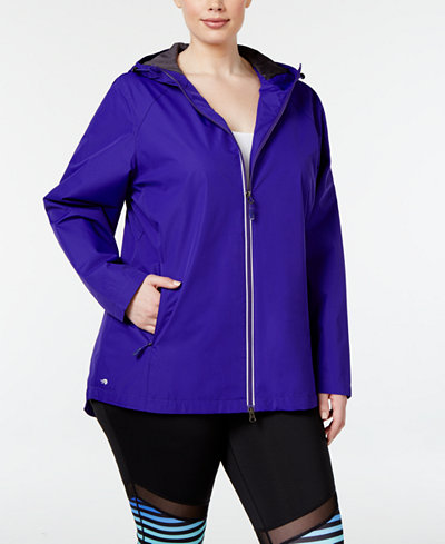 Ideology Plus Size Rain Jacket, Only at Macy's