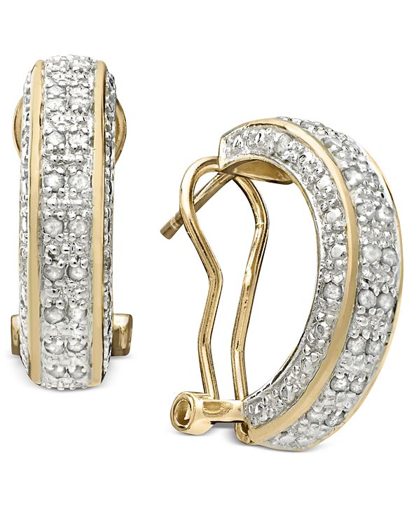 Victoria Townsend RoseCut Diamond Hoop Earrings in 18k