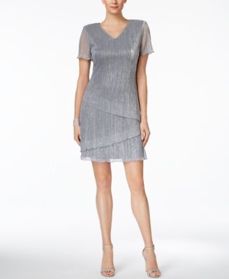 Connected - Tiered Metallic Cocktail Dress