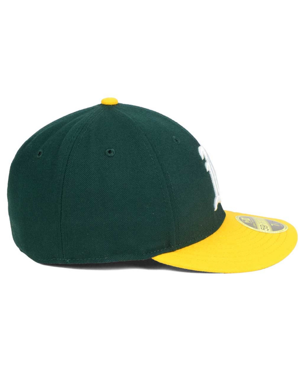 Shop New Era Oakland Athletics Low Profile Ac Performance 59fifty Cap In Green,yellow