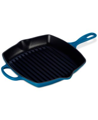 10.25" Enameled Cast Iron Skillet Grill with Helper Handle