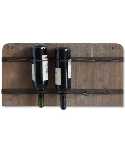 Wood and Metal 5-Bottle Wine Rack