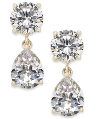 Joan Boyce - Cubic Zirconia Double Drop Earrings