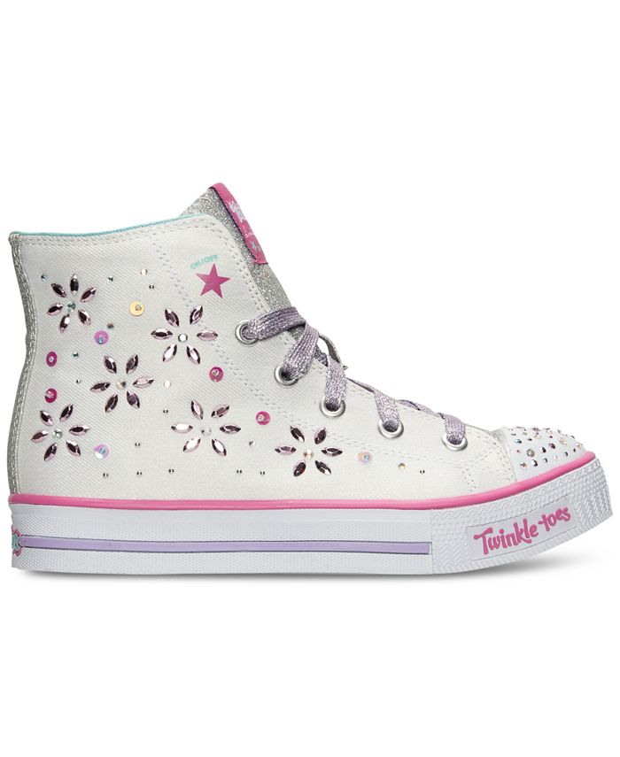 Skechers Little Girls' Twinkle Toes Shuffles Sparkly and Sweet High