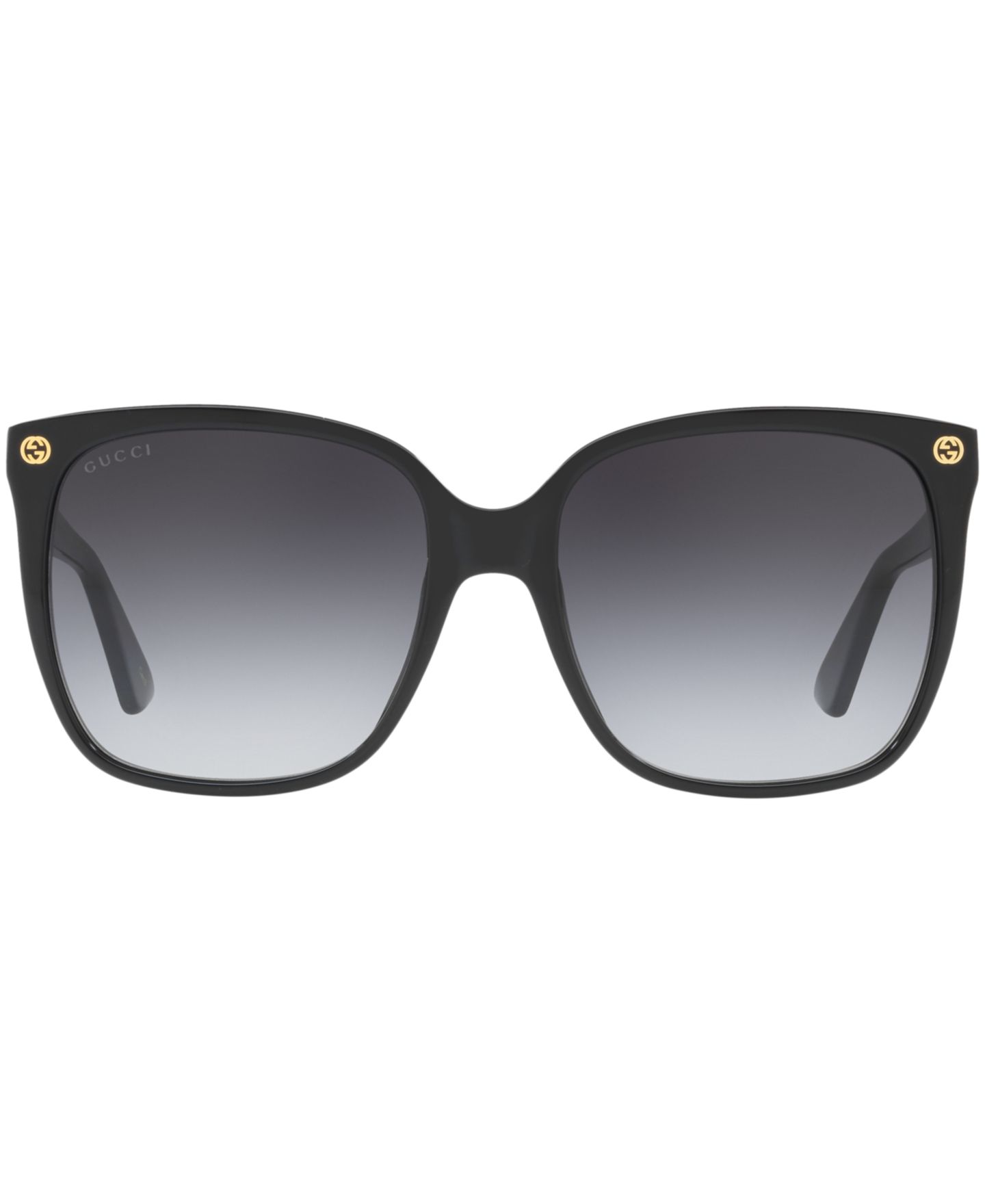 Женские солнцезащитные очки Gucci Sunglasses, GG0022S, цвет: Чёрный / Серый градиентный — фото 2