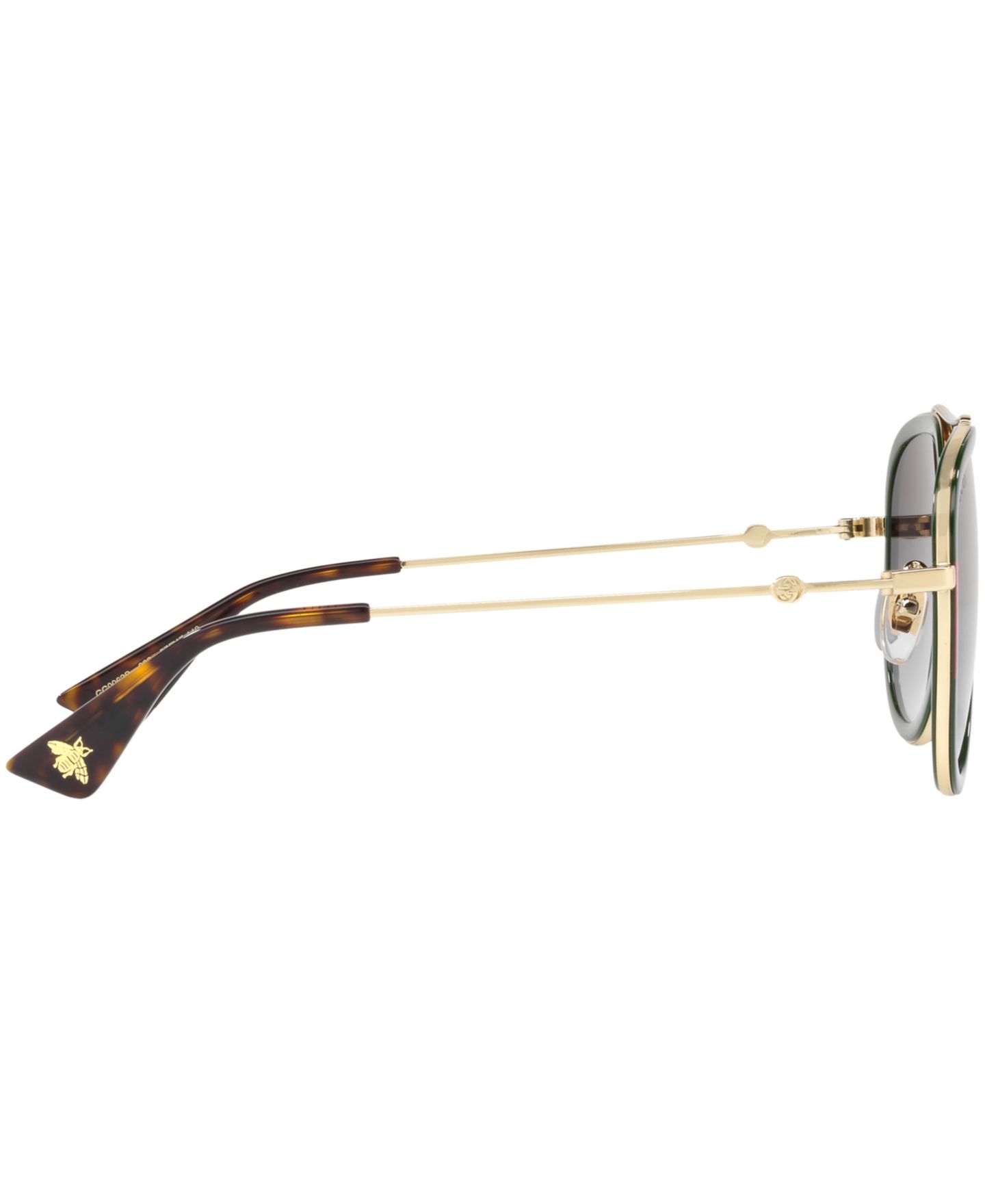 Женские солнцезащитные очки Gucci Gradient Pilot Sunglasses, GG0062S, цвет: Золотой / Синий градиентный — фото 4