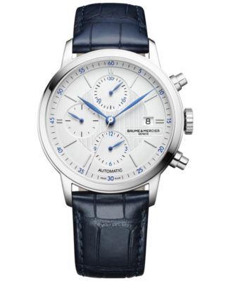 Baume & Mercier - Men's Swiss Automatic Classima Blue Alligator Leather Strap Watch 42mm M0A10330