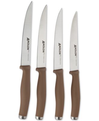 Anolon SureGrip 4-Pc. Stainless Steel Japanese Steak Knife Set