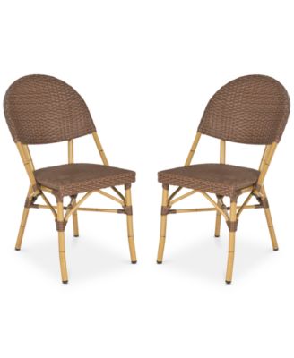 Safavieh - Louisa Set of 2 Indoor/Outdoor Side Chairs, Quick Ship