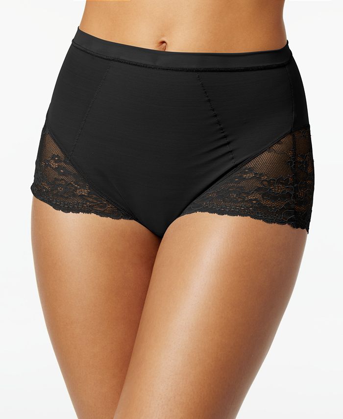 Spotlight stretch-tulle and lace high-rise briefs