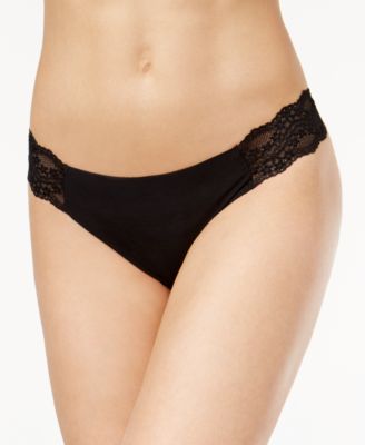 b.tempt'd - Bare Lace-Panel Thong 976267