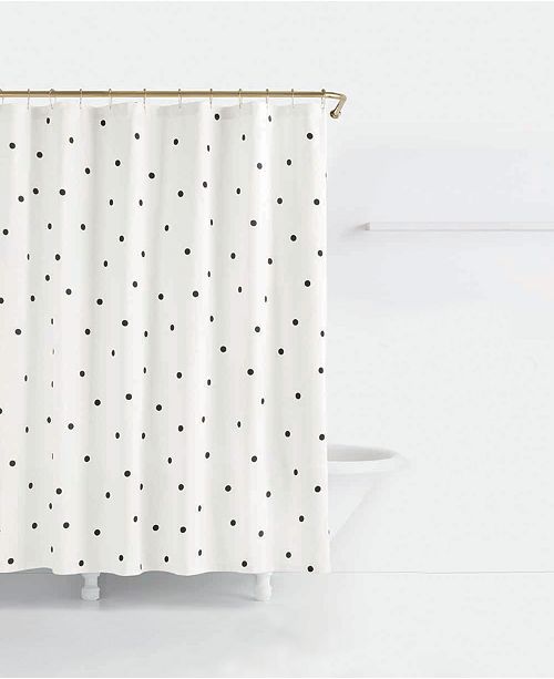 gold polka dot shower curtain