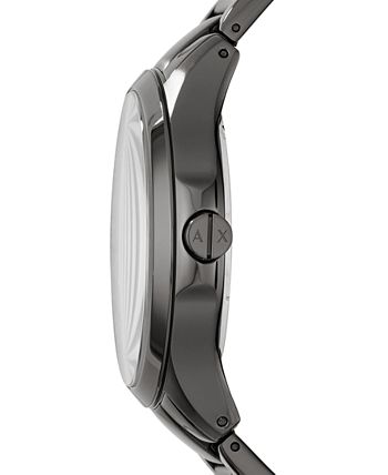 A X Armani Exchange Men s Gunmetal Tone Stainless Steel Bracelet Watch 46mm AX2194 Macy s