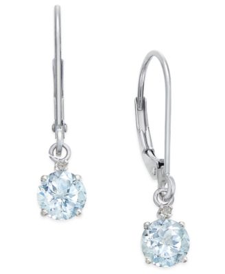 macys aquamarine earrings