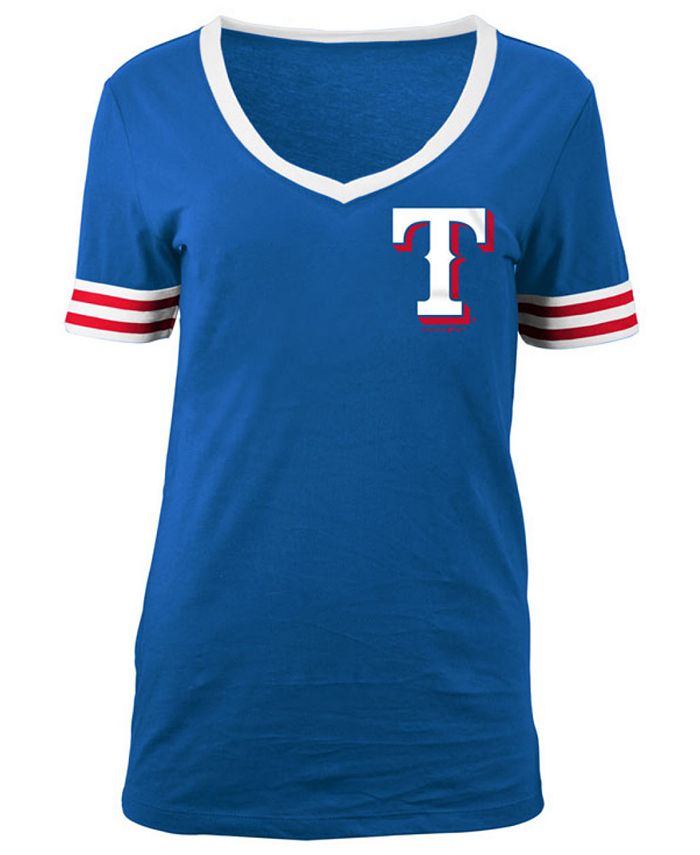5th & Ocean Women's Texas Rangers Rhinestone Night T-Shirt - Macy's