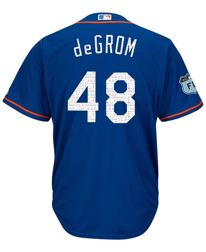 Men's New York Mets Jacob deGrom Majestic Royal Official Name and