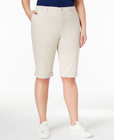 Style & Co Plus Size Cuffed Bermuda Shorts, Created for Macy's - Shorts ...