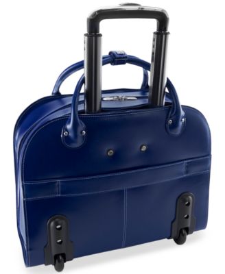 Edgebrook Leather Wheeled Laptop Briefcase