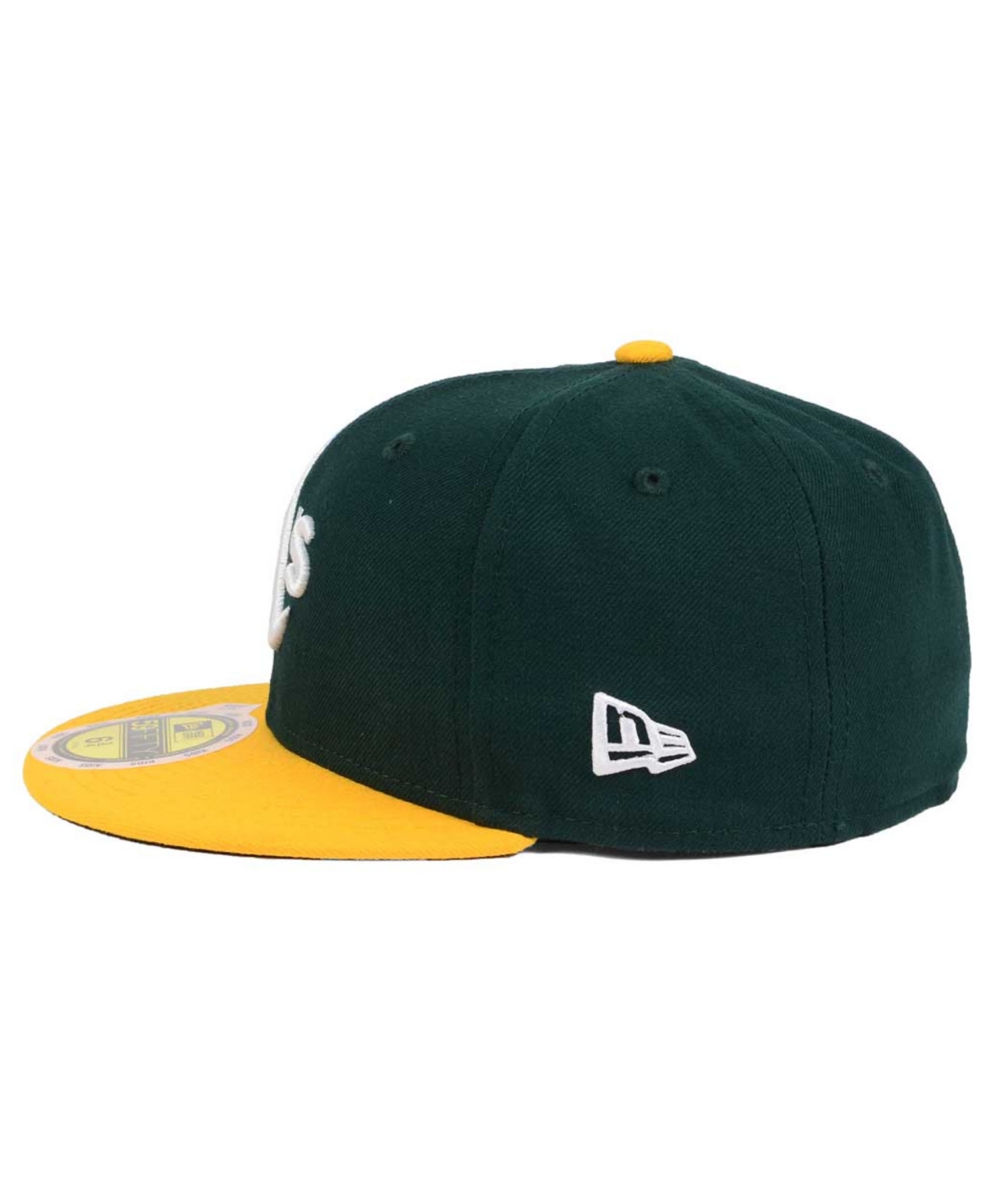 Shop New Era Big Boys And Girls Oakland Athletics Authentic Collection 59fifty Cap In Green,yellow